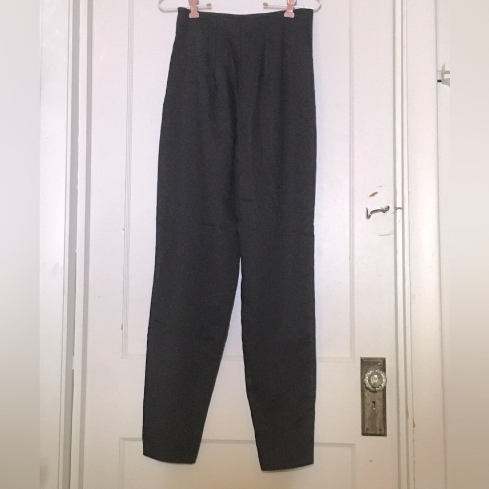 French Connection Black High-Waist Tapered Pants